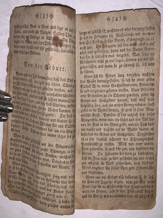 Nützliches und sehr bewarht befundenes Weiber-Büchlein; Welches den Schwangern Weiber und Hebammen einen wahren Unterricht ertheilet, wie sich selbige vor und nach der Geburt zu verhalten haben. Nebst einem Anhang, Bestehend, aus den aller auserlesensten Mits teln, beydes für Mutter und Kind. Wie auch einige sonderbare Anweisungen, unterschiedliche Wasser zw. zu Bereiten, welche dem Gesicht und Wangen eine schine, zarte und frische Farbe verschaffen. Auch eine Anweisung, Blau und Roth zu Fårben.