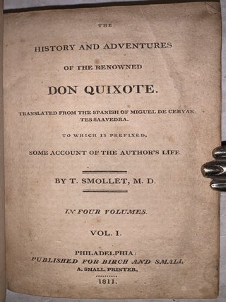 The History and Adventures of the Renowned Don Quixote.