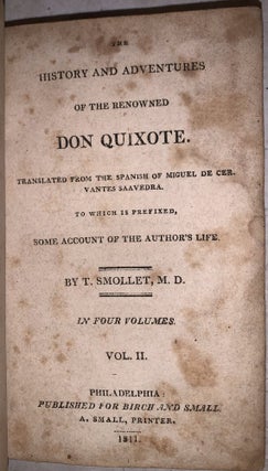 The History and Adventures of the Renowned Don Quixote.