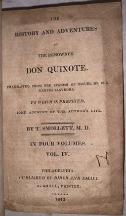 The History and Adventures of the Renowned Don Quixote.