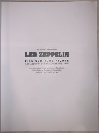 Led Zeppelin: Five Glorious Nights: Led Zeppelin at Earls Court May 1975