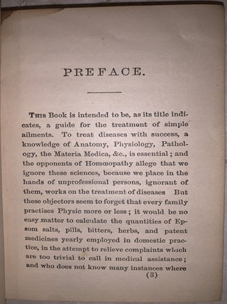 The Text Book, for Domestic Practice; Being Plain and Concise Directions for the Administration of Homoeopathic Medicines, in Simple Ailments