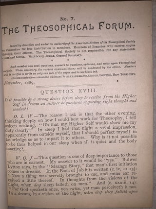The Theosophical Forum: First Series [54 Issues]