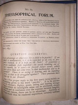 The Theosophical Forum: First Series [54 Issues]