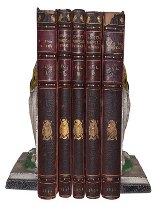 Item #439 The Poetical Works of Sir Walter Scott. Edited, with a Memoir, by John Dennis. In Five...