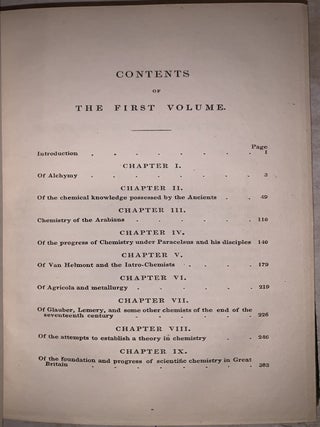 The History of Chemistry. In Two Volumes [Vol. I Only]