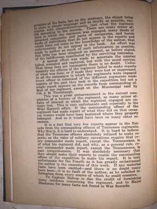 History of the Fourth Tennessee Cavalry: U.S.A. War of the Rebellion 1861-65: All of Which I Saw and Part of What I Was