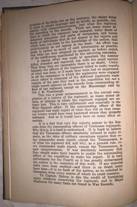History of the Fourth Tennessee Cavalry: U.S.A. War of the Rebellion 1861-65: All of Which I Saw and Part of What I Was