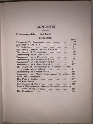 The Genius of Free-Masonry and the Twentieth-Century Crusade
