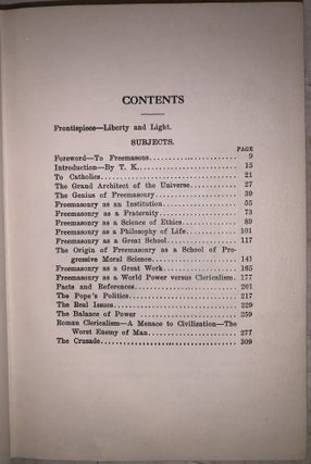 The Genius of Free-Masonry and the Twentieth-Century Crusade