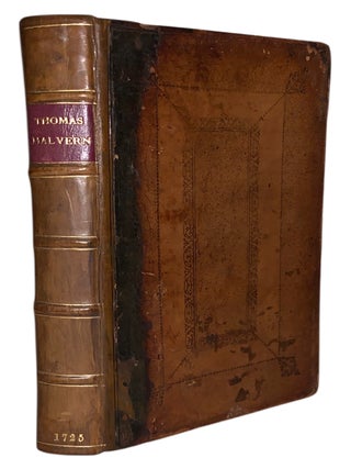Item #445 Antiquitates Prioratus Majoris Malverne In Agro Wicciensi: Cum Chartis Originalibus...