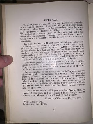 History of Chester County, Pennsylvania