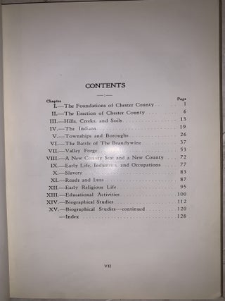 History of Chester County, Pennsylvania