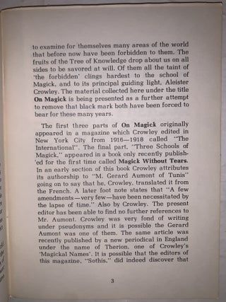 On Magick: An Introduction to the High Art
