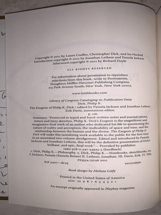 The Exegesis of Philip K. Dick