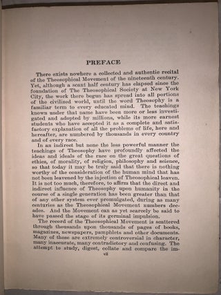 The Theosophical Movement 1875-1925, A History and a Survey