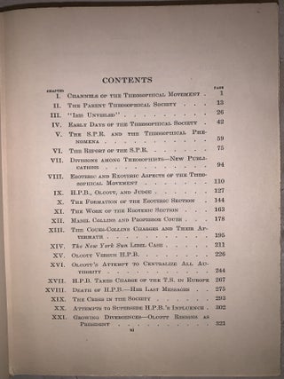 The Theosophical Movement 1875-1925, A History and a Survey