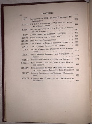 The Theosophical Movement 1875-1925, A History and a Survey