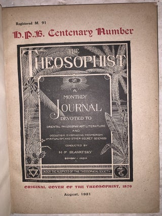 The Theosophist Vol. LII No. 11: H. P. B. Centenary Number