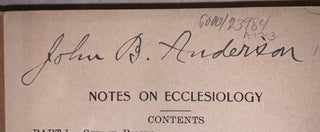 Notes on Ecclesiology
