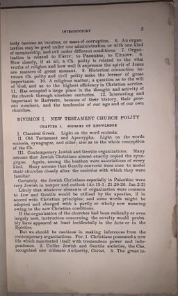 Notes on Ecclesiology