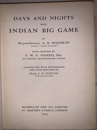 Days and Nights with Indian Big Game