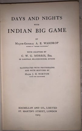 Days and Nights with Indian Big Game