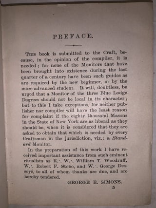 The Standard Masonic Monitor of the Degrees of Entered Apprentice, Fellow Craft and Master Mason, as Exemplified under Sanction of the Grand Lodges of the United States, together with the Service for the Burial of the Dead of the Fraternity