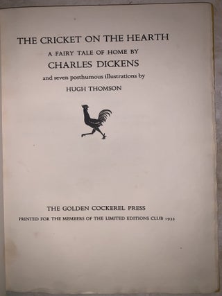 The Cricket on the Hearth: A Fairy Tale of Home
