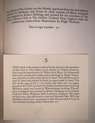 The Cricket on the Hearth: A Fairy Tale of Home