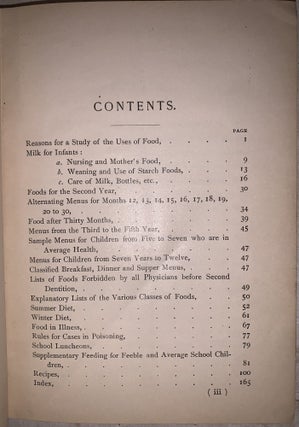 Children's Diet in Home and School with Classified Recipes and Menus. A Reference Book for Parents, Nurses, Teachers, Women's Clubs, and Physicians.