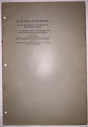 On the Nature of Mitochondria: Parts I–IV, VIII & IX. Four Offprints, 1922–1925