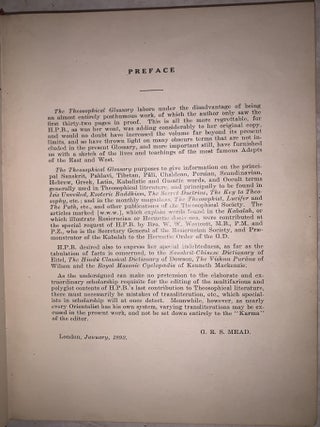 The Theosophical Glossary