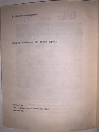 Who Am I? (Nan Yar?) of Bhagavan Sri Ramana Maharshi