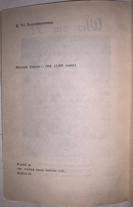 Who Am I? (Nan Yar?) of Bhagavan Sri Ramana Maharshi