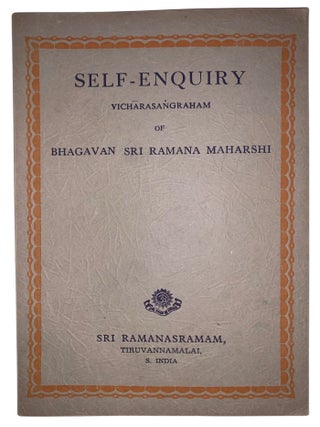 Item #550 Self-Enquiry Vicharasangraham of Bhagavan Sri Ramana Maharshi. Bhagavan Sri Ramana...