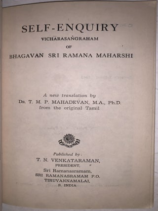 Self-Enquiry Vicharasangraham of Bhagavan Sri Ramana Maharshi