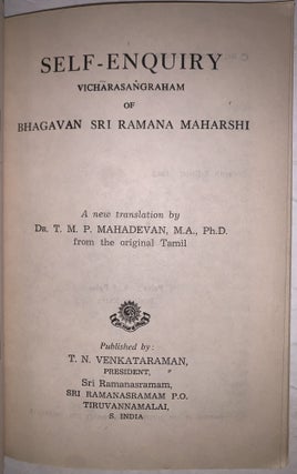 Self-Enquiry Vicharasangraham of Bhagavan Sri Ramana Maharshi