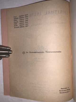 Spiritual Instruction of Bhagavan Sri Ramana Maharshi