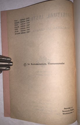 Spiritual Instruction of Bhagavan Sri Ramana Maharshi