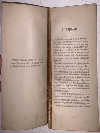 Studies in the &ldquo;Secret Doctrine&rdquo;: I. The Monad; II. Tetraktys & Tetragrammaton