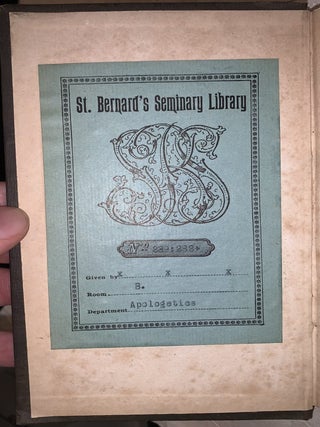 An inquiry into the Merits of the Reformed Doctrine of "Imputation," as contrasted with those of "Catholic Imputation;" or, The Cardinal Point of Controversy between the Church of Rome and the Protestant High Church: Together with Miscellaneous Essays on the Catholic Faith