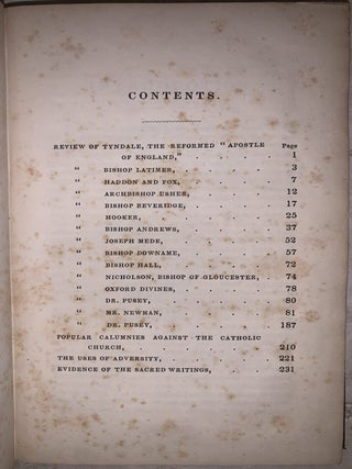 An inquiry into the Merits of the Reformed Doctrine of "Imputation," as contrasted with those of "Catholic Imputation;" or, The Cardinal Point of Controversy between the Church of Rome and the Protestant High Church: Together with Miscellaneous Essays on the Catholic Faith