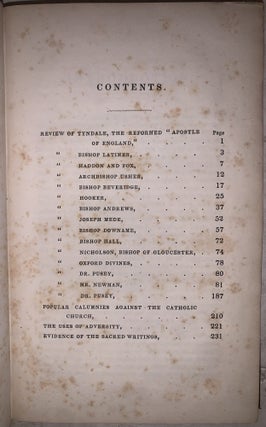 An inquiry into the Merits of the Reformed Doctrine of "Imputation," as contrasted with those of "Catholic Imputation;" or, The Cardinal Point of Controversy between the Church of Rome and the Protestant High Church: Together with Miscellaneous Essays on the Catholic Faith