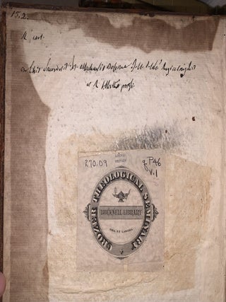 Thesaurus Anecdotorum Novissimus, seu Veterum Monumentorum, Praecipue Ecclesiasticorum, ex Germanicis potissimum Bibliothecis adornata Collectio recentissima.