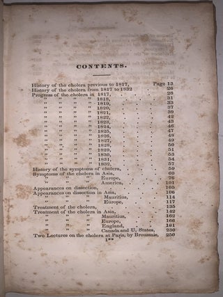 A Treatise on Epidemic Cholera; Including an Historical Account of Its Origin and Progress, to the Present Period