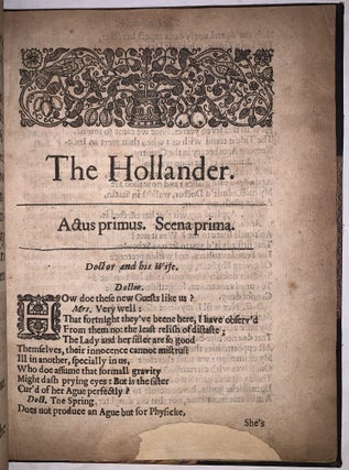 The Hollander: A Comedy, Written 1635